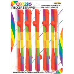 RAINBOW PECKER STRAWS 10PK main