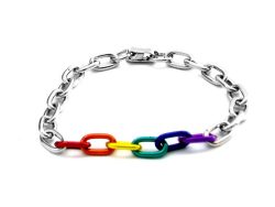 RAINBOW & SILVER LINKS BRACELET main