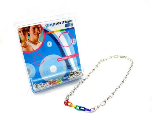 RAINBOW & SILVER LINKS NECKLACE 20 " main