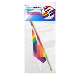 Gaysentials Rainbow Stick Flag 4 inches by 6 inches