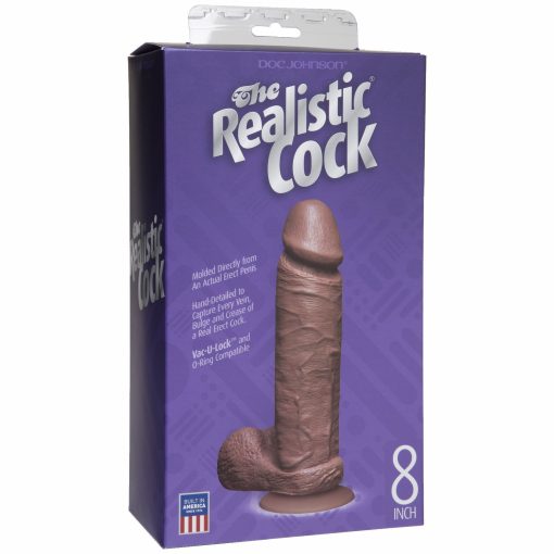 REALISTIC COCK 8 IN MULATTO BX details
