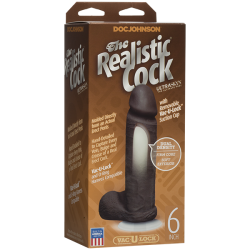 REALISTIC COCK ULTRASKYN BLACK 6IN main