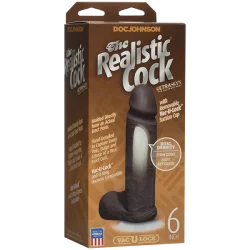 REALISTIC COCK ULTRASKYN BLACK 6IN main