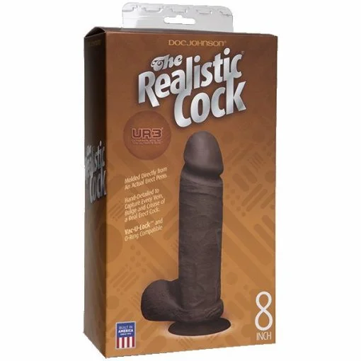 REALISTIC COCK ULTRASKYN BLACK 8IN male Q