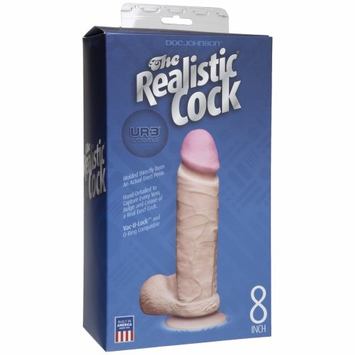 REALISTIC COCK ULTRASKYN FLESH 8IN details