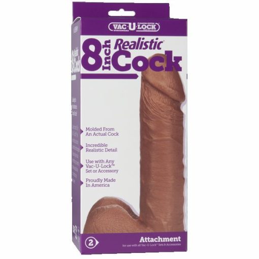 REALISTIC DONG-8IN MULATTO BX male Q