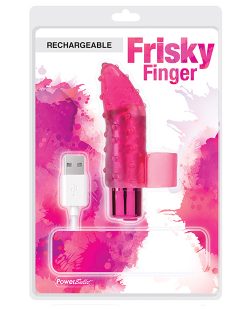 RECHARGEABLE FRISKY FINGER MASSAGER PINK back