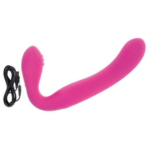RECHARGEABLE LOVE RIDER STRAP ON PINK details