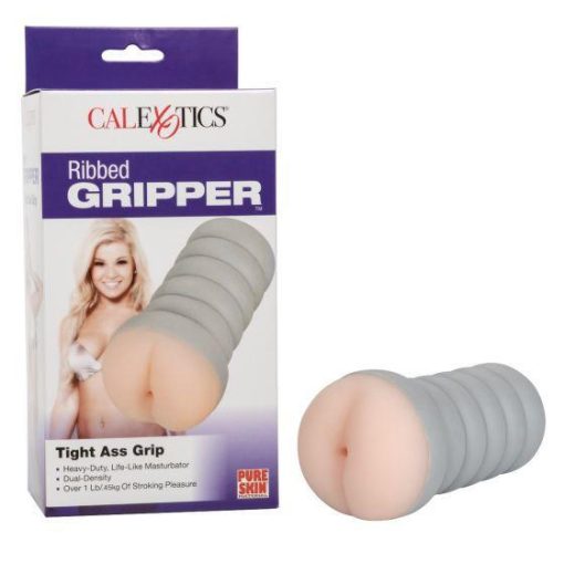 Ribbed Gripper Tight Ass Ivory Beige Stroker Main