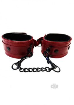 Rouge Anaconda Leather Wrist Cuff Burgundy Black Main