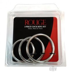 Rouge Cock Ring Set Stainless Steel 3 Pieces