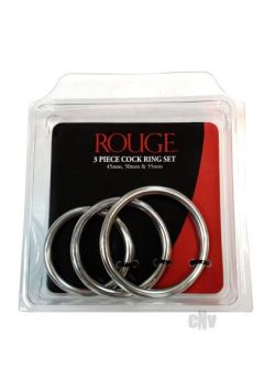 Rouge Cock Ring Set Stainless Steel 3 Pieces Main