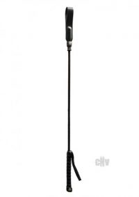 Rouge Long Riding Crop Slim Tip 24 inches Black