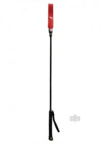 Rouge Long Riding Crop Slim Tip 24 inches Red Main