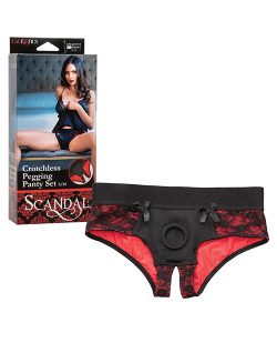 SCANDAL CROTCHLESS PEGGING PANTY SET S/M main