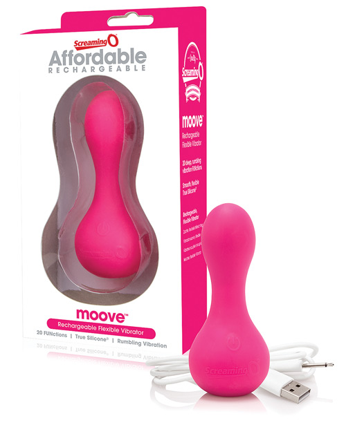 SCREAMING O AFFORDABLE RECHARGEABLE MOOVE VIBE PINK details