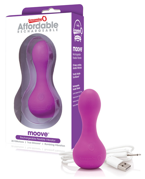 SCREAMING O AFFORDABLE RECHARGEABLE MOOVE VIBE PURPLE details