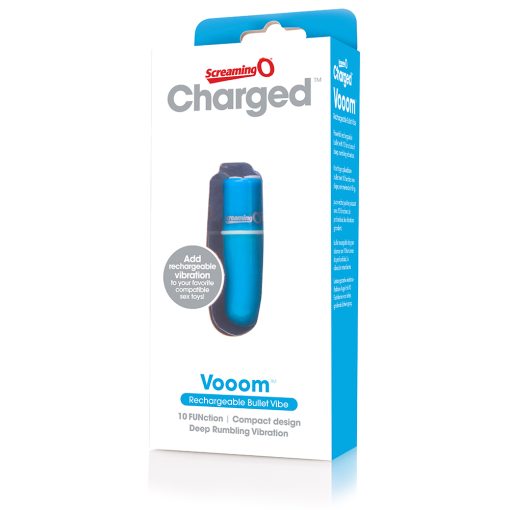 SCREAMING O CHARGED VOOOM RECHARGEABLE BULLET VIBE BLUE back
