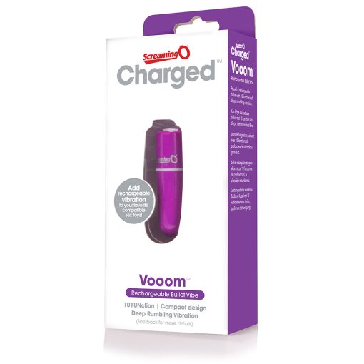 SCREAMING O CHARGED VOOOM RECHARGEABLE BULLET VIBE PURPLE back