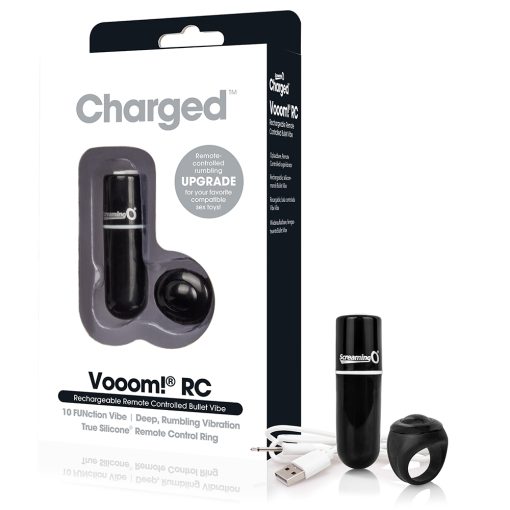 SCREAMING O CHARGED VOOOM REMOTE CONTROL MINI VIBE BLACK main