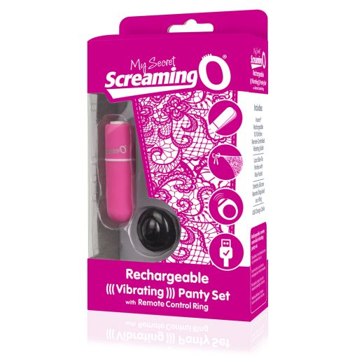 SCREAMING O MY SECRET CHARGED REMOTE CONTROL PANTY VIBE PINK back