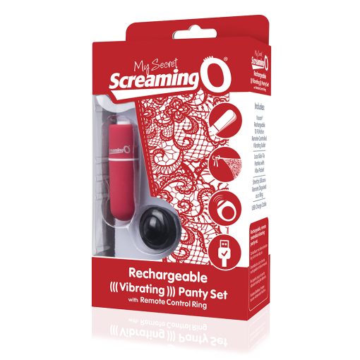 SCREAMING O MY SECRET CHARGED REMOTE CONTROL PANTY VIBE RED back