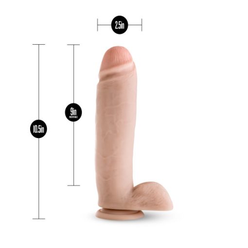 SILICONE WILLY'S 10.5IN DILDO W/ SUCTION CUP VANILLA main