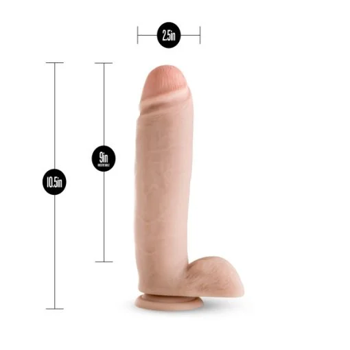 SILICONE WILLY'S 10.5IN DILDO W/ SUCTION CUP VANILLA main
