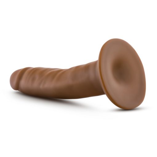 SILICONE WILLYS 5.5 SILICONE DILDO MOCHA " male Q