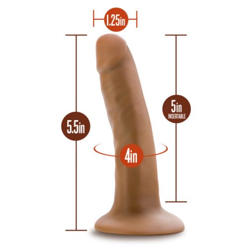 SILICONE WILLYS 5.5 SILICONE DILDO MOCHA " 3