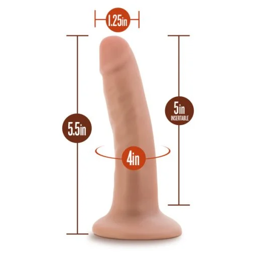 SILICONE WILLYS 5.5 SILICONE DILDO VANILLA " 3