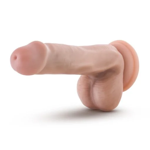 SILICONE WILLYS 6 SILICONE DILDO WITH BALLS VANILLA " back