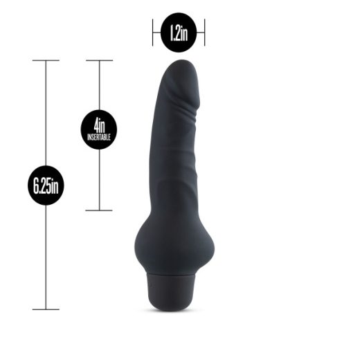 SILICONE WILLY'S COWBOY 6.25IN VIBRATING DILDO BLACK details