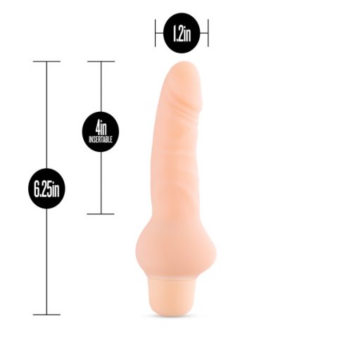 SILICONE WILLY'S COWBOY 6.25IN VIBRATING DILDO VANILLA details