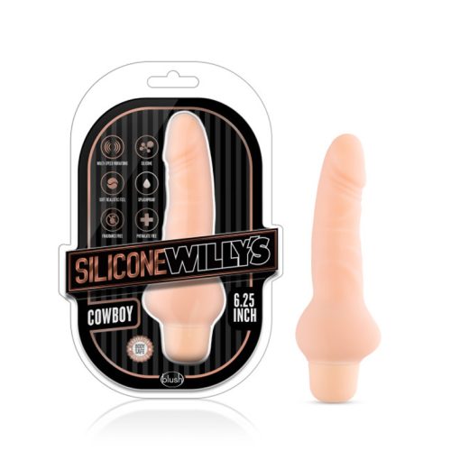 SILICONE WILLY'S COWBOY 6.25IN VIBRATING DILDO VANILLA main