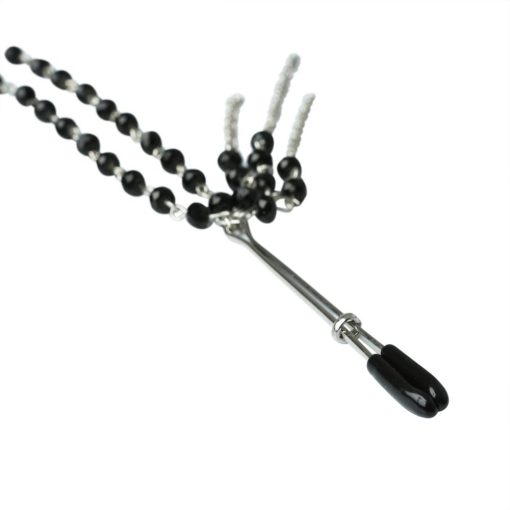 SINCERELY BLACK JEWELED NIPPLE CLIPS details
