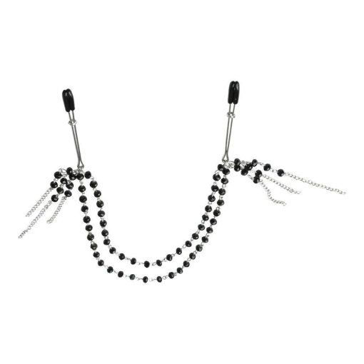 SINCERELY BLACK JEWELED NIPPLE CLIPS main
