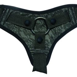 Midnight Lace Strap On Harness Black O/S