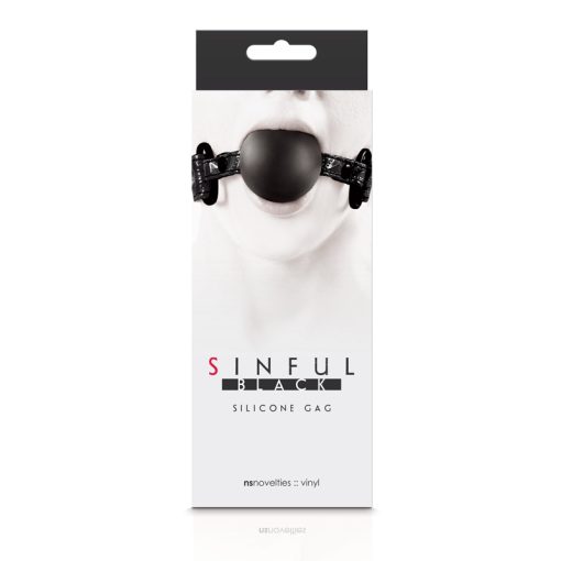 SINFUL SOFT SILICONE GAG BLACK back