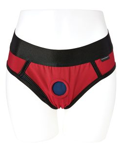 SPORTSHEETS EM.EX. CONTOUR 2X SCARLET/NAVY HARNESS main