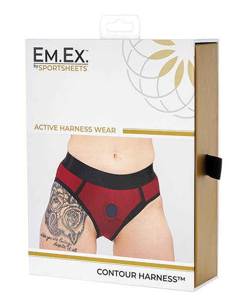 Sportsheets em. Ex. Contour 3x scarlet/navy harness 2