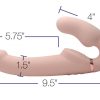 STRAP U 10X EVOKE ERGO-FIT INFLATABLE & VIBRATING STRAPLESS STRAP-ON FLESH details