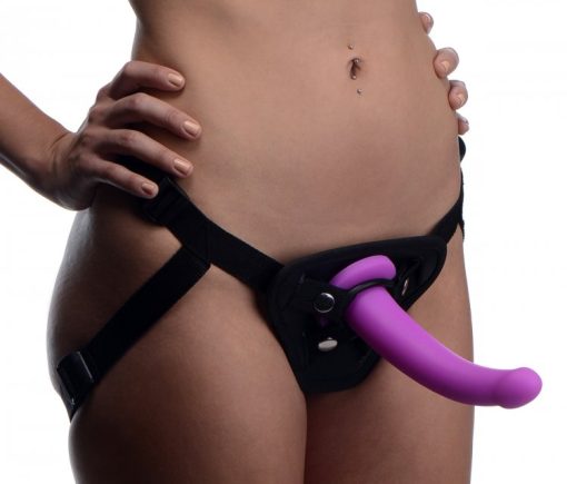 STRAP U NAVIGATOR SILICONE G SPOT DILDO W/ HARNESS details