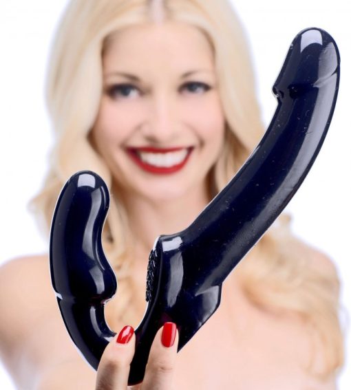 STRAP U REVOLVER STRAPLESS STRAP ON DILDO BLACK back