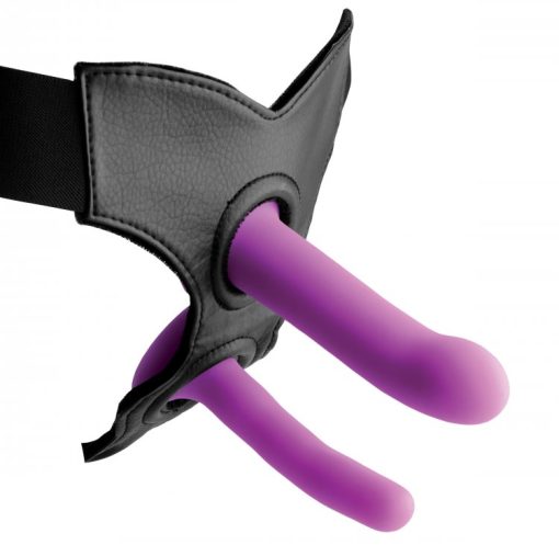 STRAP U SILICONE G SPOT DUO DILDO SET back