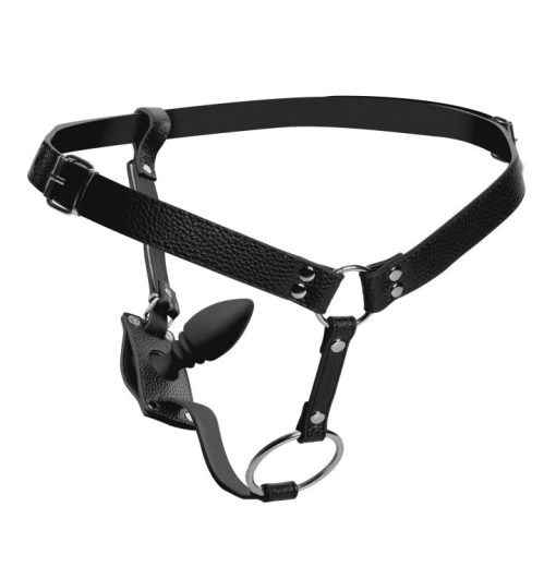 Strict male harness w/silicone butt plug main