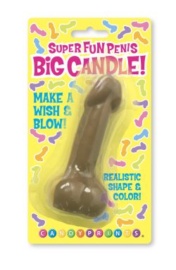 SUPER FUN BIG CANDLE BROWN main