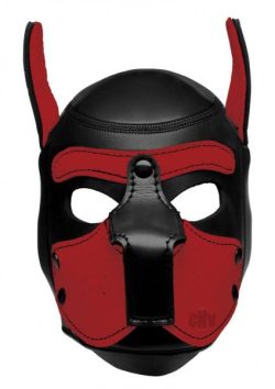 Spike Neoprene Puppy Hood Red O/S Main