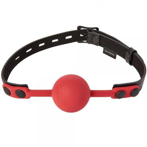 Sportsheets Saffron Ball Gag Black Red Main