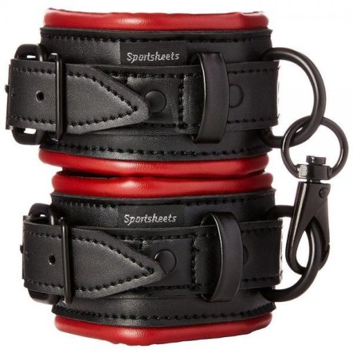 Sportsheets Saffron Handcuffs Black Red Main
